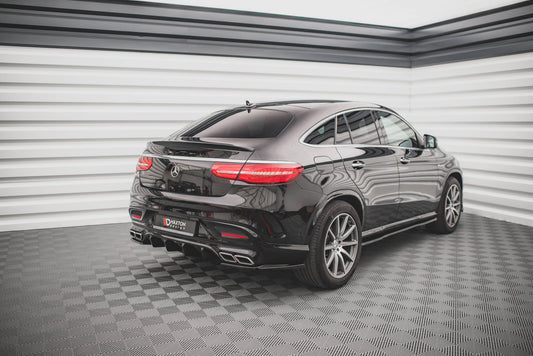 Heck Ansatz Flaps Diffusor V.1 für Mercedes-Benz GLE Coupe 63 AMG C292 schwarz matt