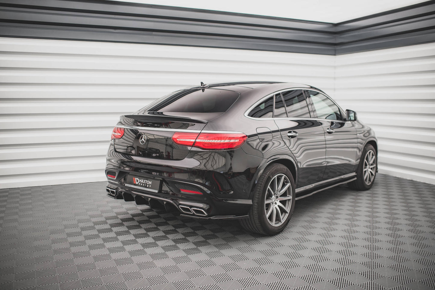 Heck Ansatz Flaps Diffusor V.1 für Mercedes-Benz GLE Coupe 63 AMG C292 Carbon Look