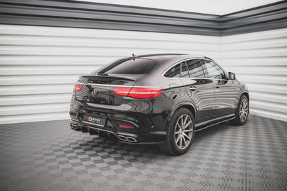 Heck Ansatz Flaps Diffusor V.1 für Mercedes-Benz GLE Coupe 63 AMG C292 schwarz Hochglanz