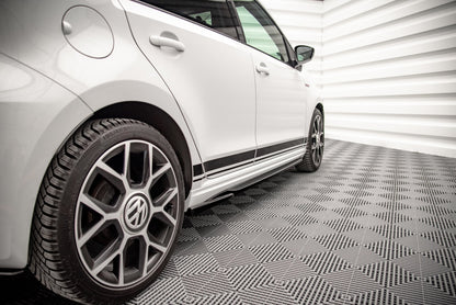 Seitenschweller Ansatz für Volkswagen Up GTI schwarz Hochglanz