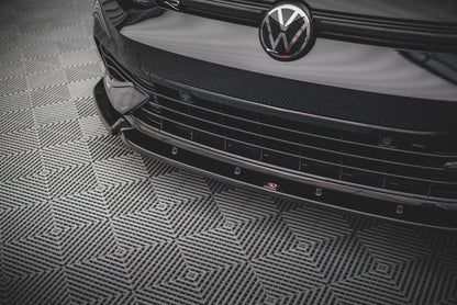 Front Ansatz V.2 für Volkswagen Golf R Mk8 schwarz Hochglanz