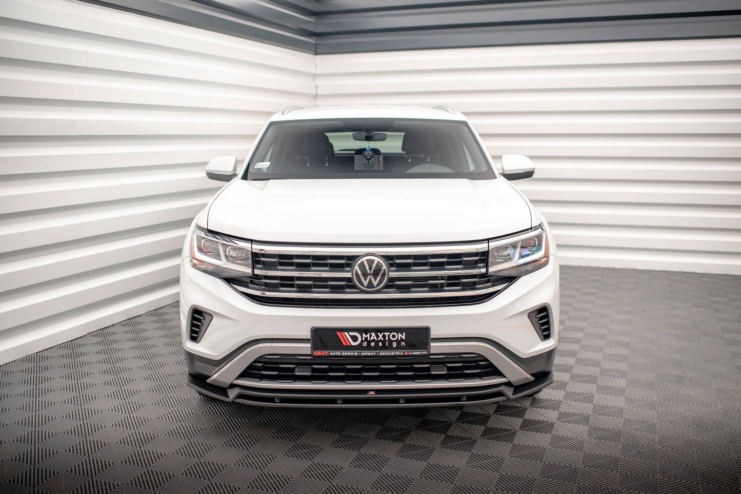 Front Ansatz V.2 für Volkswagen Atlas Cross Sport schwarz matt