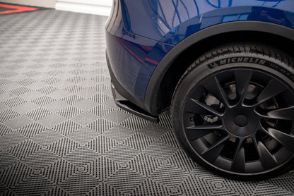Mittlerer Diffusor Heck Ansatz DTM Look für Tesla Model Y schwarz Hochglanz