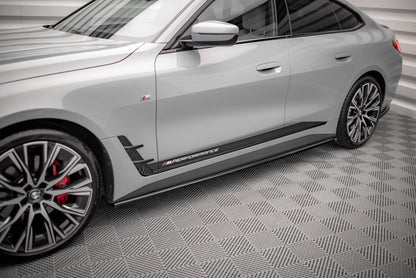 Seitenschweller Ansatz für V.1 für BMW 4er Gran Coupe M-Paket G26 schwarz Hochglanz