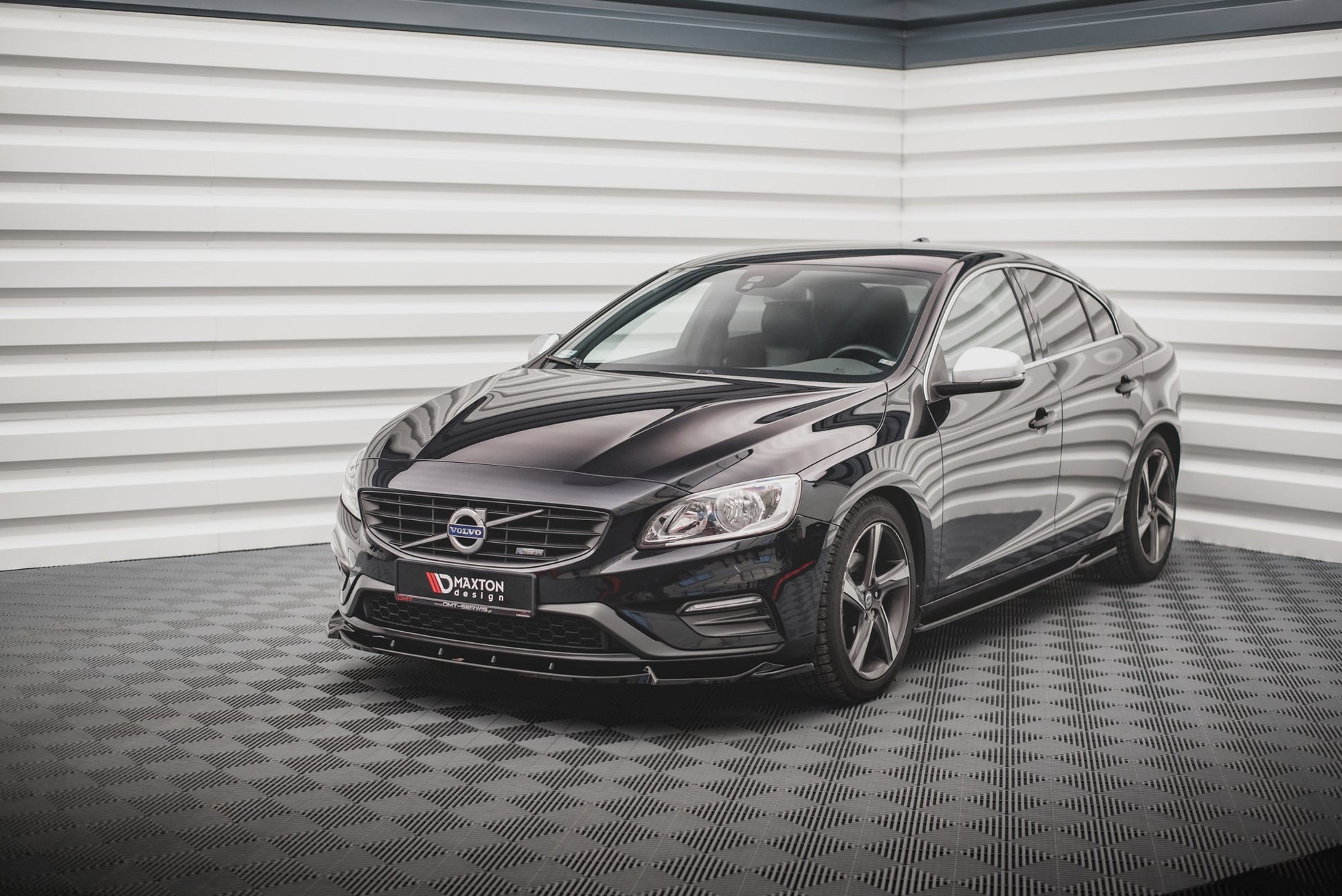 Front Ansatz V.1 für Volvo S60 R-Design Mk2 schwarz matt