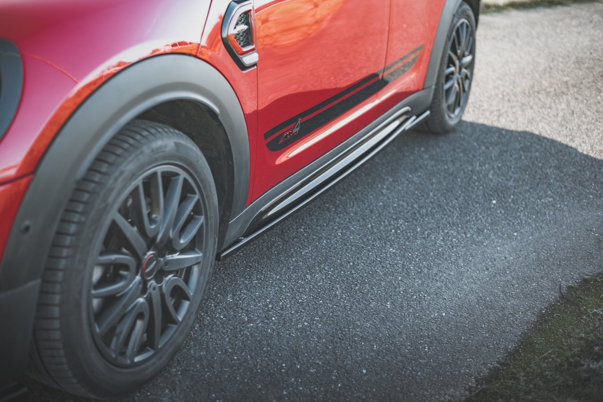 Seitenschweller Ansatz für Mini Countryman Mk2 F60 JCW schwarz matt