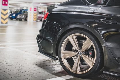 Heck Ansatz Flaps Diffusor für Audi RS5 F5 Facelift schwarz Hochglanz