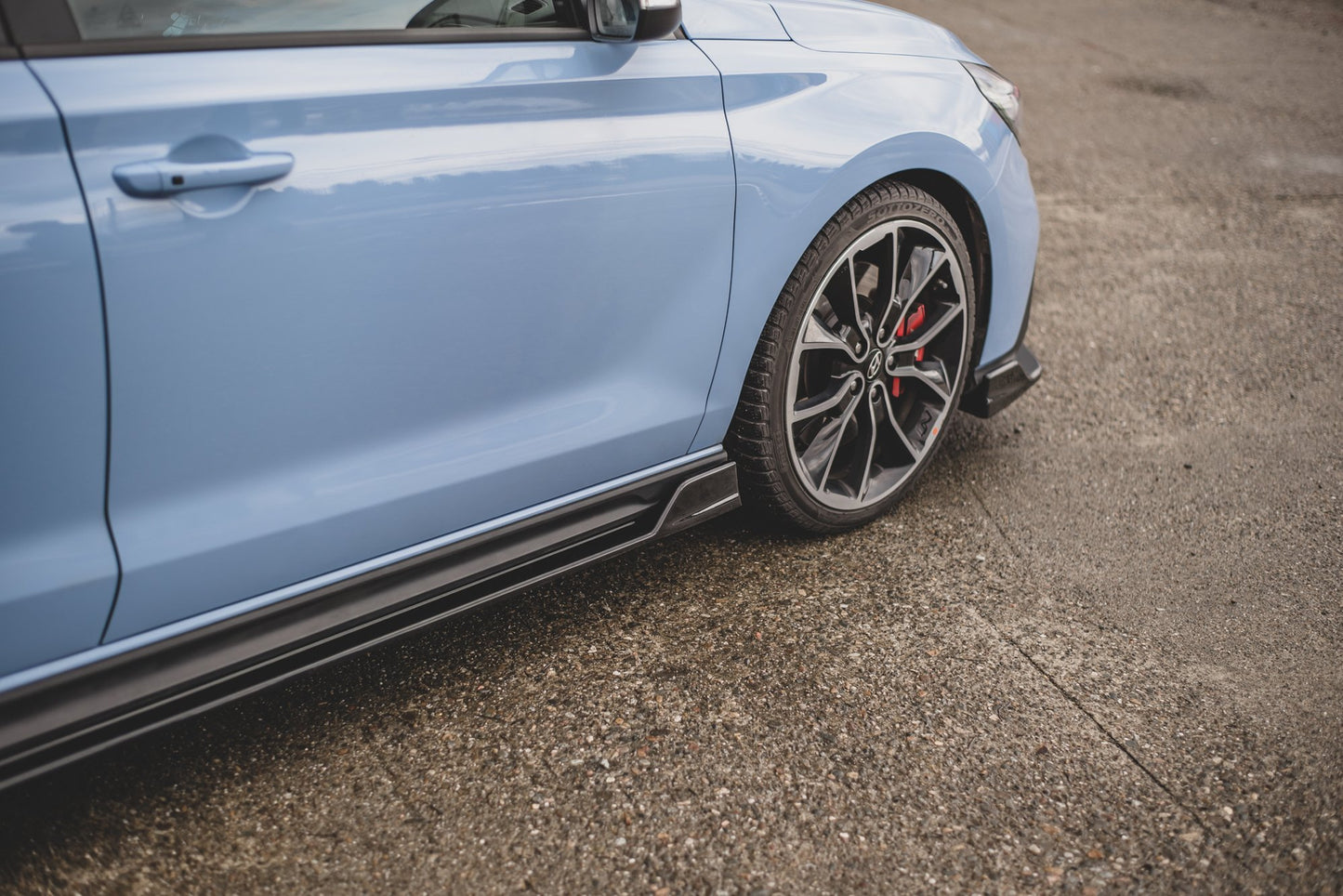 Seitenschweller Ansatz für V.5 Hyundai I30 N Mk3 / Mk3 FL Hatchback/ Fastback schwarz matt