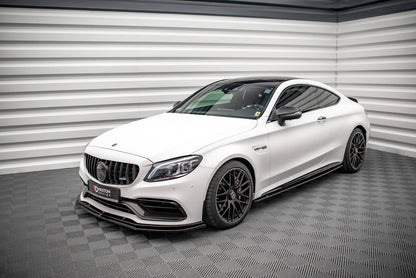 Seitenschweller Ansatz für V.1 für Mercedes-AMG C 63 AMG Coupe C205 Facelift schwarz Hochglanz