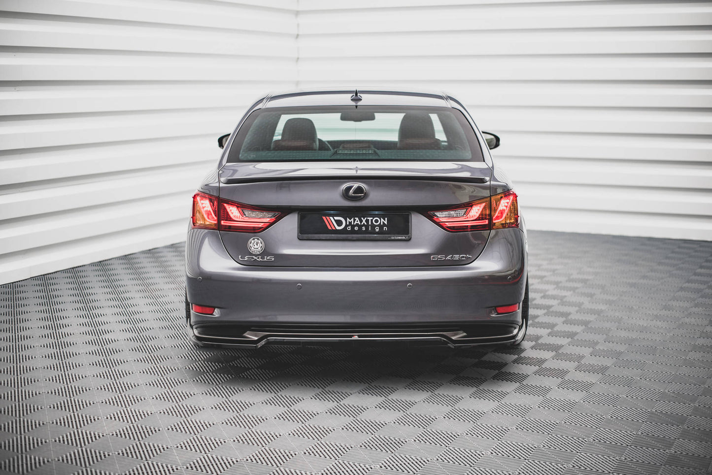 Mittlerer Diffusor Heck Ansatz DTM Look für Lexus GS F Sport Hybrid Mk4 (L10) schwarz matt