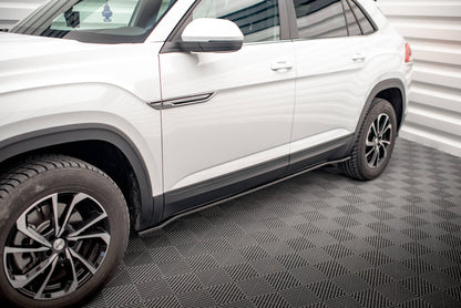 Seitenschweller Ansatz für Volkswagen Atlas Cross Sport Carbon Look