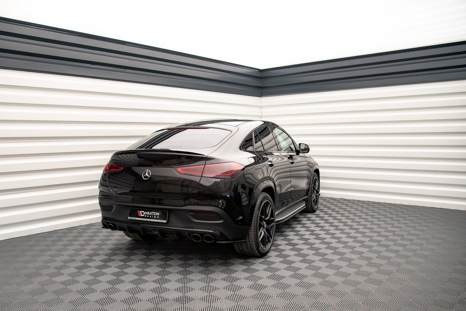 Heck Ansatz Flaps Diffusor für Mercedes-AMG GLE Coupe C167 schwarz matt