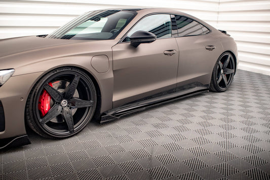 Seitenschweller Ansatz für V.2 für Audi e-Tron GT / RS GT Mk1 schwarz Hochglanz