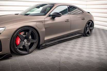 Seitenschweller Ansatz für V.2 für Audi e-Tron GT / RS GT Mk1 schwarz matt