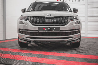 Front Ansatz für Skoda Kodiaq Mk1 Sportline/RS schwarz Hochglanz
