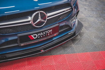 Front Ansatz V.3 für Mercedes A35 AMG Aero W177  schwarz Hochglanz