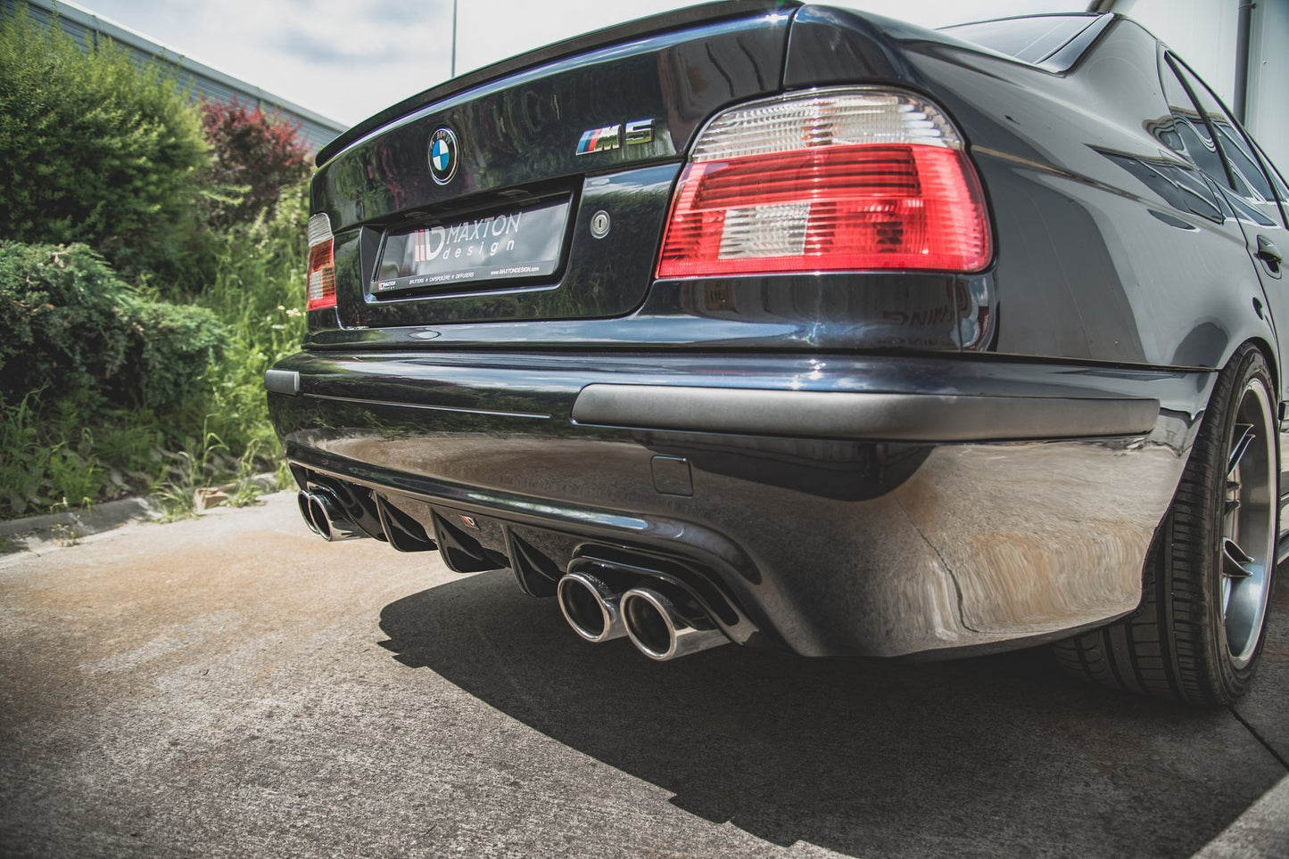Diffusor Heck Ansatz für BMW M5 E39 schwarz Hochglanz