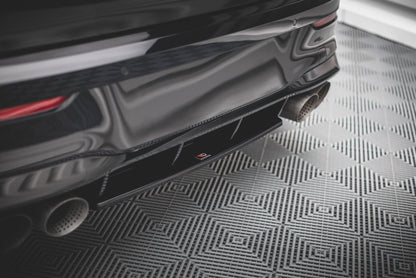 Mittlerer Diffusor Heck Ansatz für Volkswagen Golf R Mk8 schwarz matt