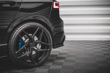 Heck Ansatz Flaps Diffusor V.2 für Volkswagen Golf R Mk8 schwarz matt