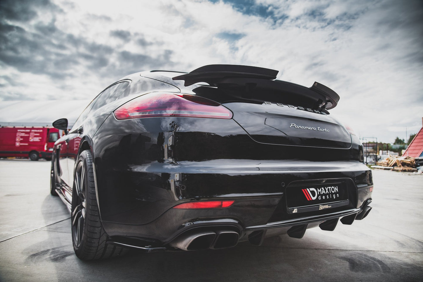 Spoiler CAP für Porsche Panamera Turbo 970 Facelift schwarz matt