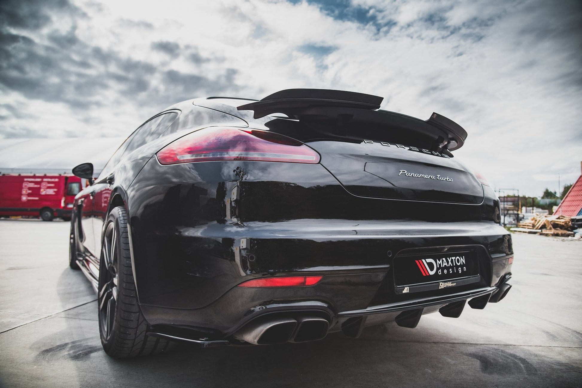 Spoiler CAP für Porsche Panamera Turbo 970 Facelift schwarz matt