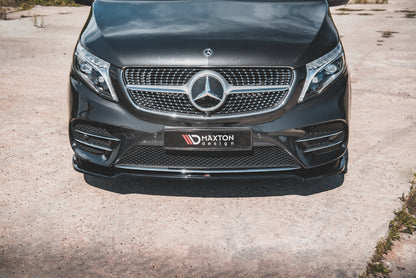 Front Ansatz V.4 für Mercedes-Benz V-Klasse AMG-Line W447 Facelift schwarz matt