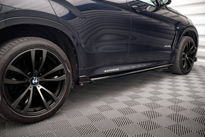 Seitenschweller Ansatz für V.2 für BMW X6 M-Paket F16 schwarz matt