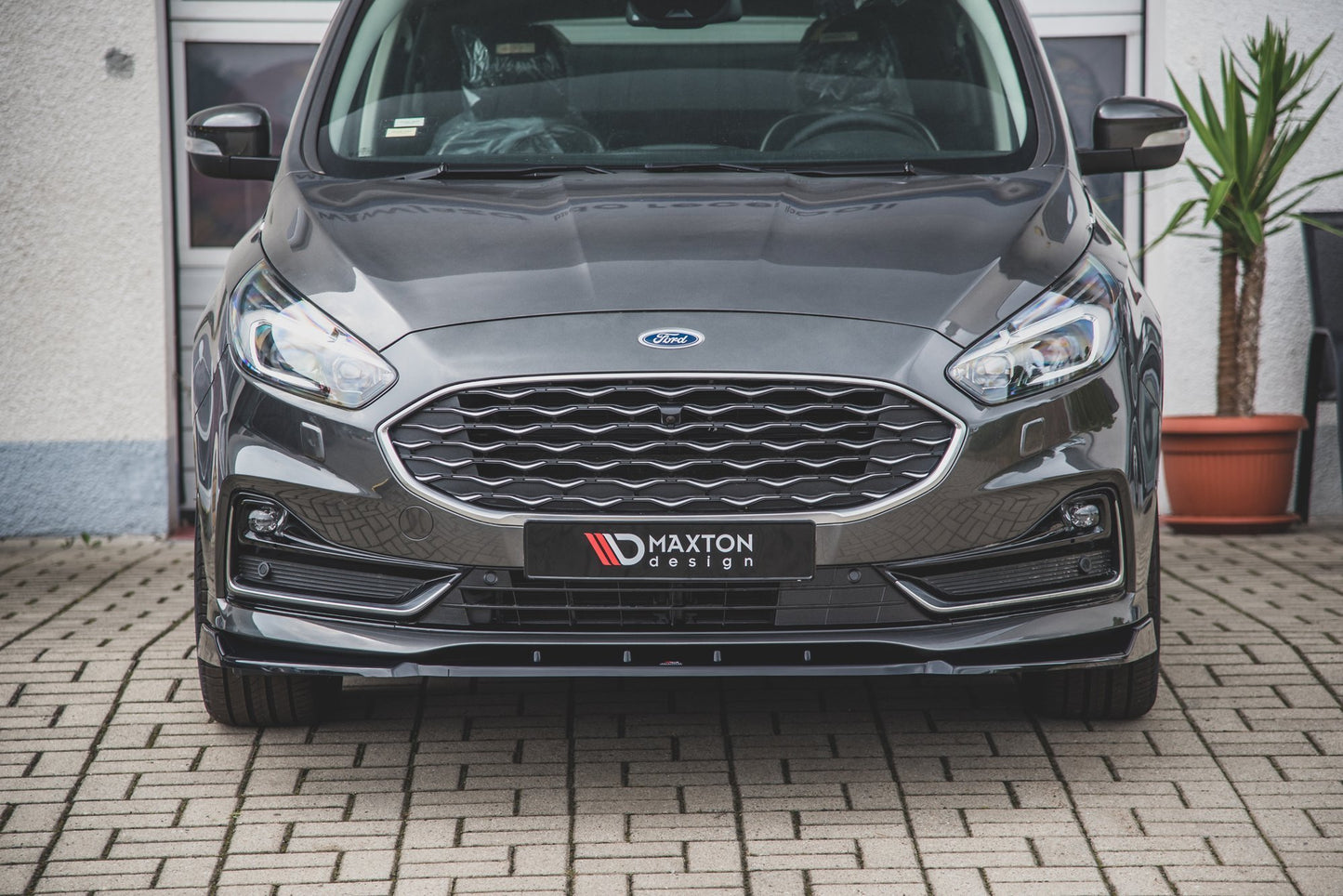 Front Ansatz für Ford S-Max Mk2 Facelift schwarz matt