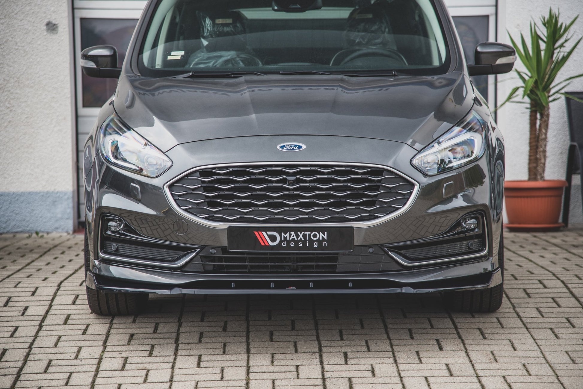 Front Ansatz für Ford S-Max Mk2 Facelift schwarz Hochglanz