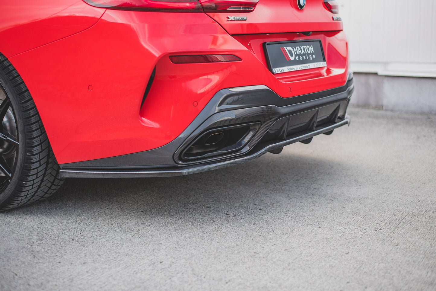 Mittlerer Diffusor Heck Ansatz DTM Look für BMW 8 Coupe M-Paket G15 schwarz Hochglanz