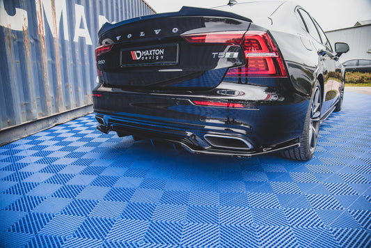 Mittlerer Diffusor Heck Ansatz DTM Look für Volvo S60/V60 R-Design Mk3 schwarz matt