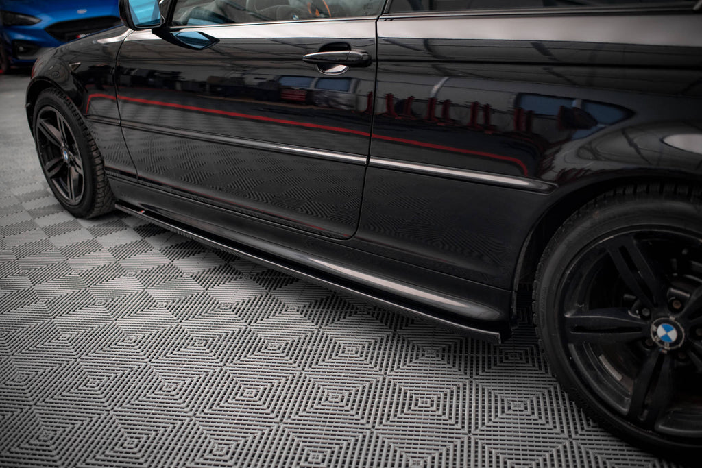 Seitenschweller Ansatz für V.2 für BMW 3er Coupe M-Paket E46 schwarz matt