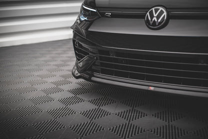 Front Ansatz V.6 für Volkswagen Golf R Mk8 schwarz matt