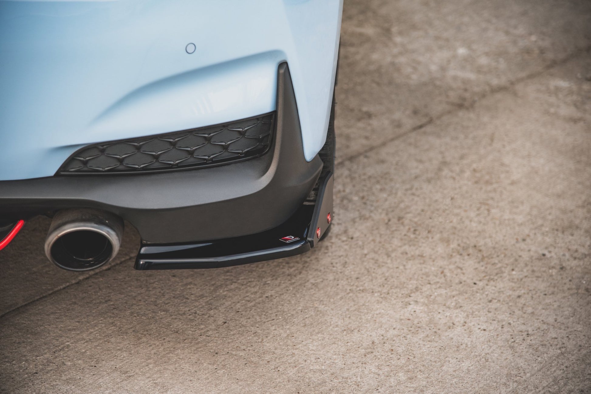 Heck Ansatz Flaps Diffusor +Flaps für V.6 Hyundai I30 N Mk3 Hatchback