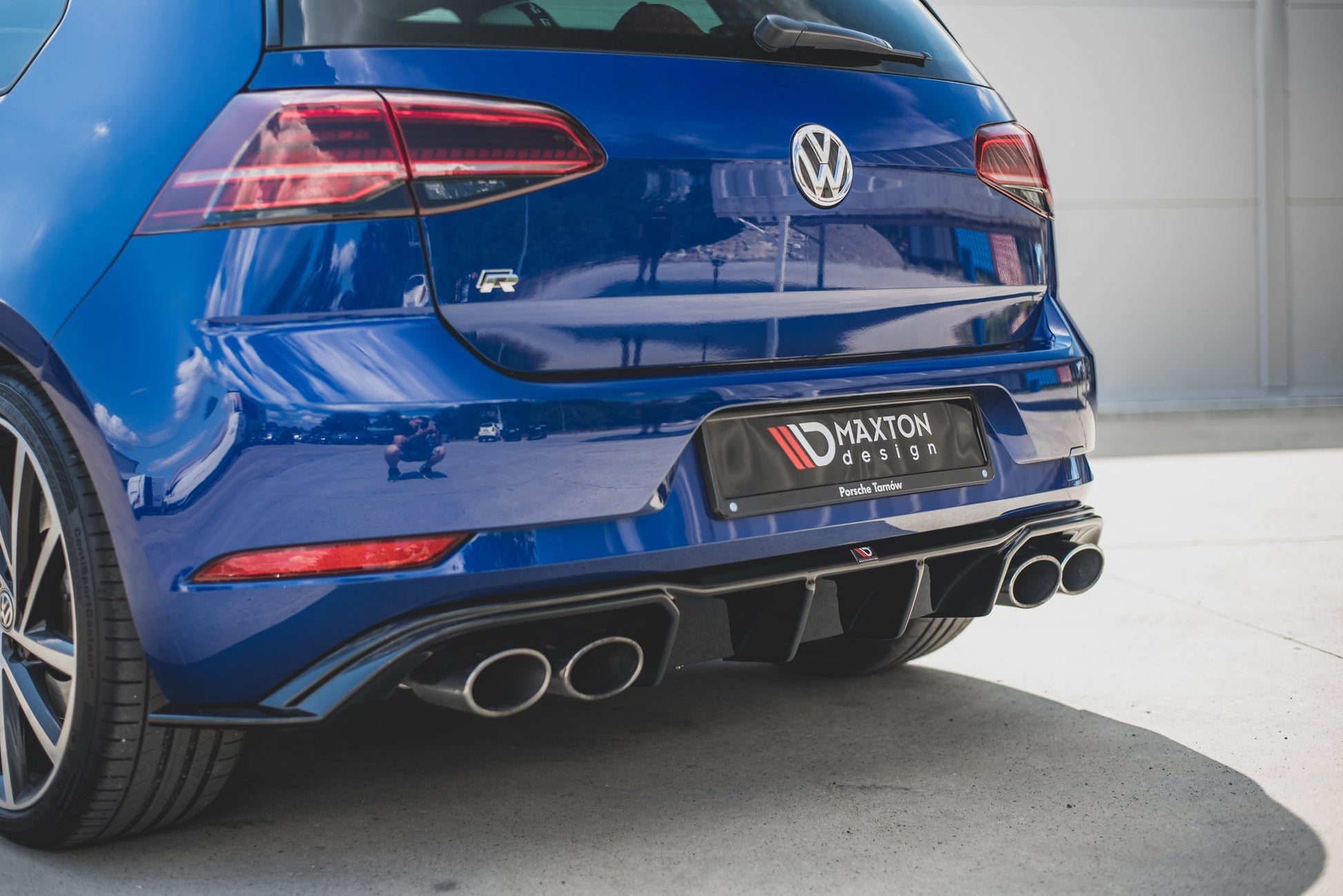 Diffusor Heck Ansatz V.3 für VW Golf 7 R Facelift Carbon Look