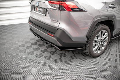 Mittlerer Diffusor Heck Ansatz DTM Look für Toyota RAV4 Mk5 Carbon Look