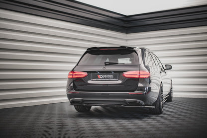 Mittlerer Diffusor Heck Ansatz für Mercedes-Benz E W213 schwarz matt