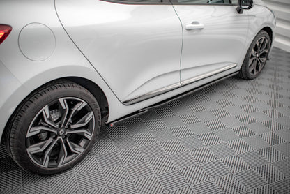Seitenschweller Ansatz für Renault Clio Mk5 Carbon Look