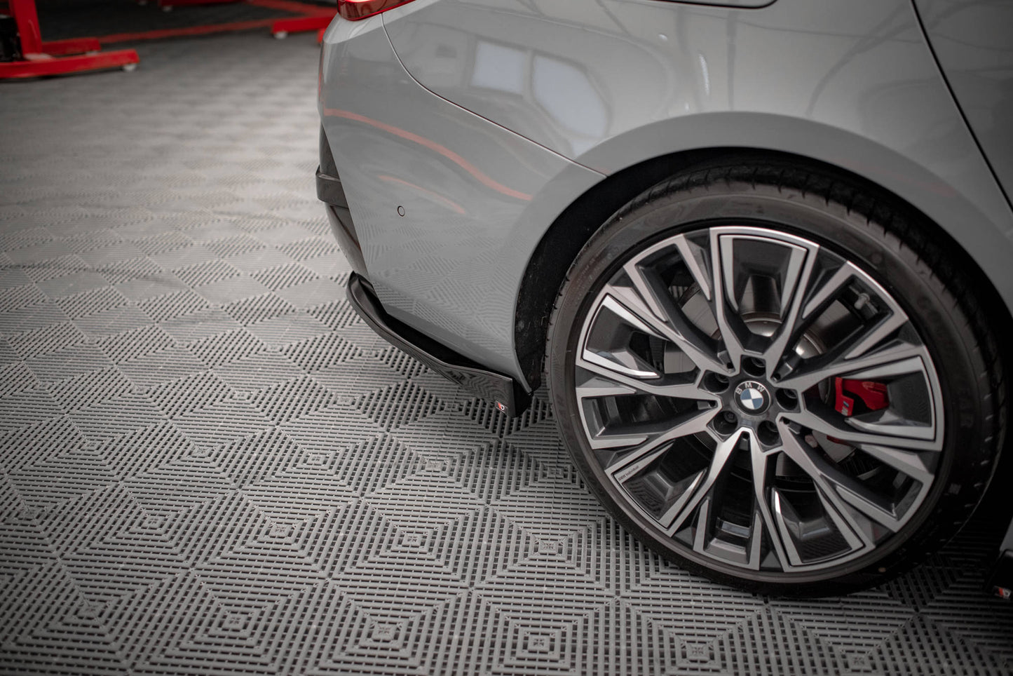 Heck Ansatz Flaps Diffusor V.2 für BMW 4er Gran Coupe M-Paket G26 Carbon Look