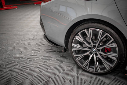 Heck Ansatz Flaps Diffusor V.2 für BMW 4er Gran Coupe M-Paket G26 Carbon Look