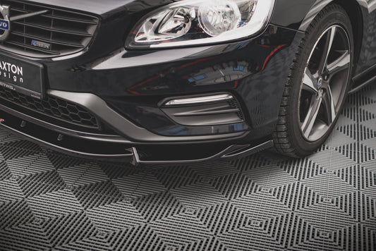 Front Ansatz V.1 für Volvo S60 R-Design Mk2 schwarz Hochglanz