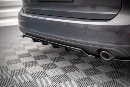Mittlerer Diffusor Heck Ansatz DTM Look für Volvo V90 Mk2 Carbon Look