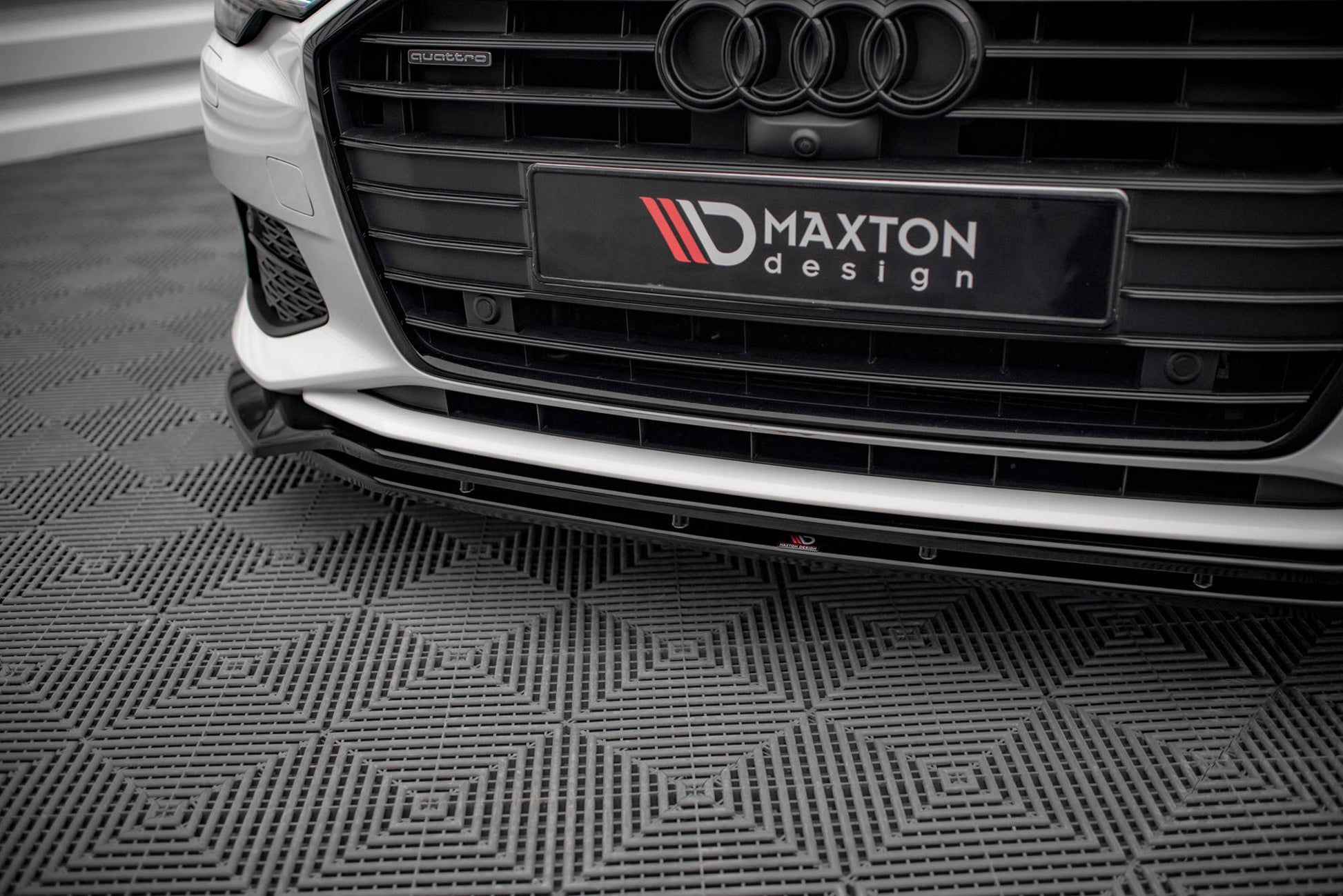 Front Ansatz V.3 für Audi A6 C8 schwarz matt