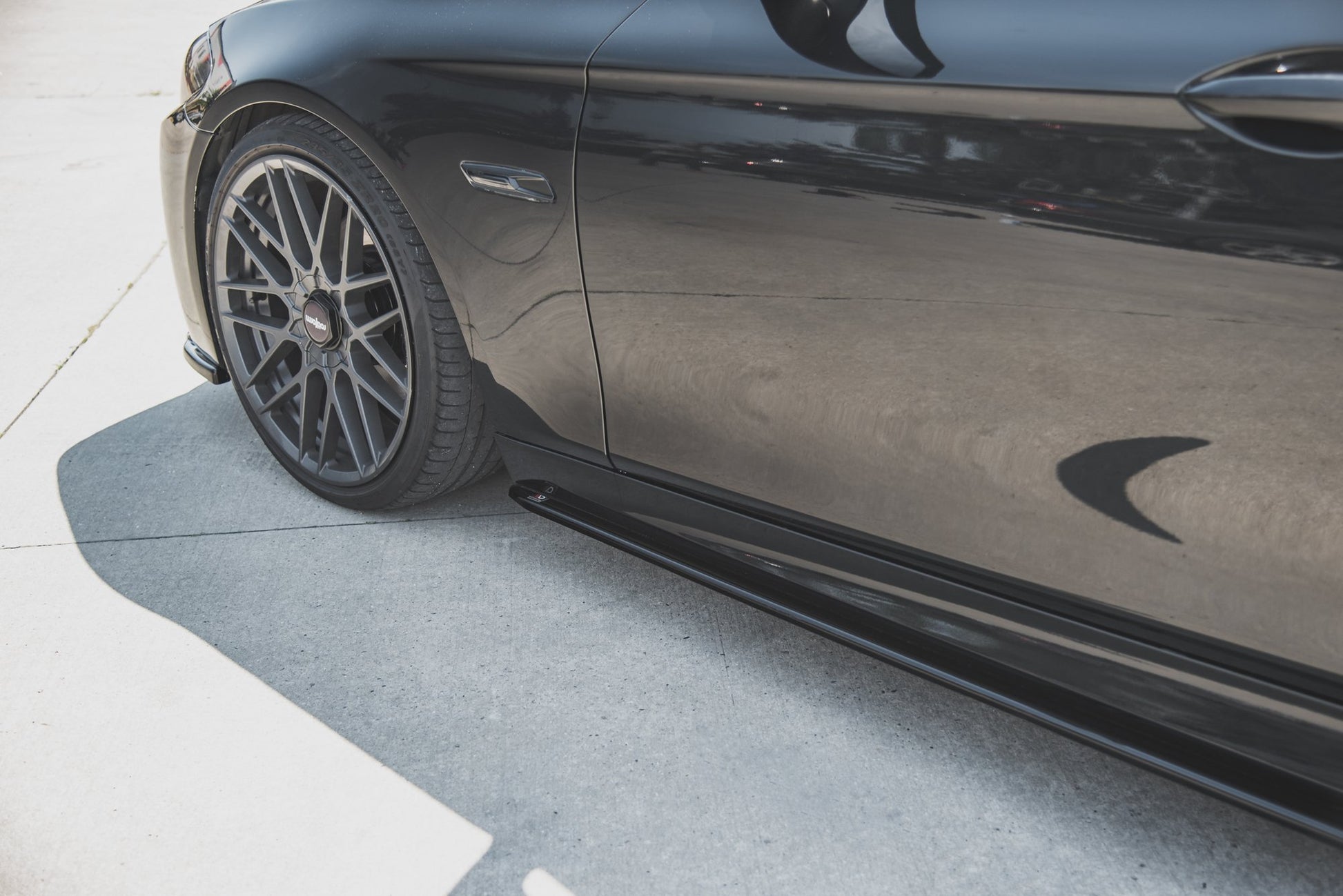 Seitenschweller Ansatz für V.2 für BMW 5er F10/F11 M-Paket schwarz matt