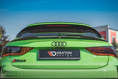 Spoiler CAP für Audi RSQ3 / Q3 S-Line Sportback F3 schwarz Hochglanz