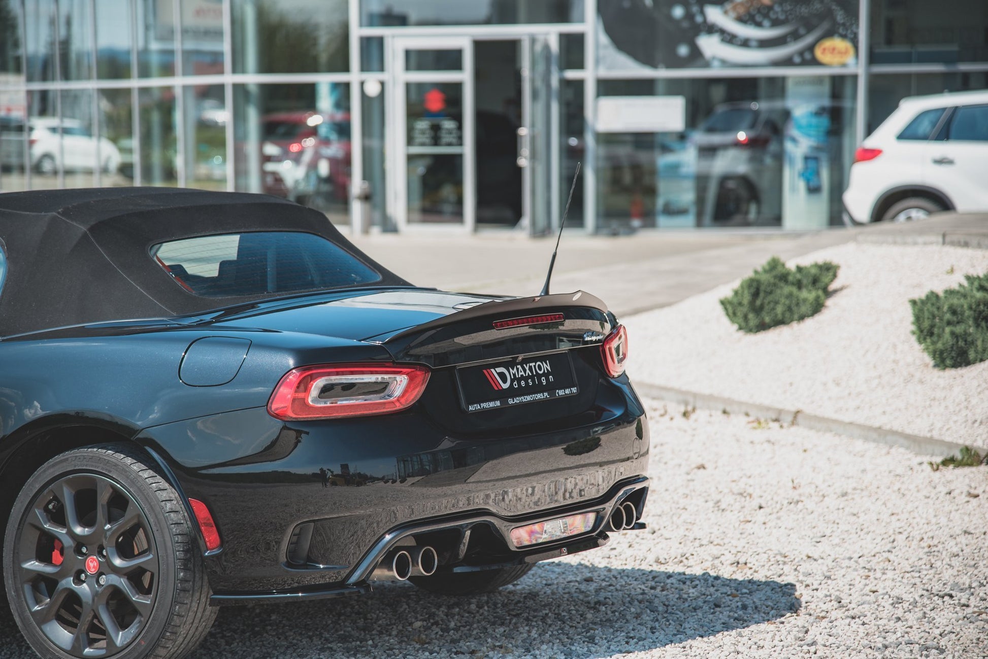 Spoiler CAP für Fiat 124 Spider Abarth schwarz matt