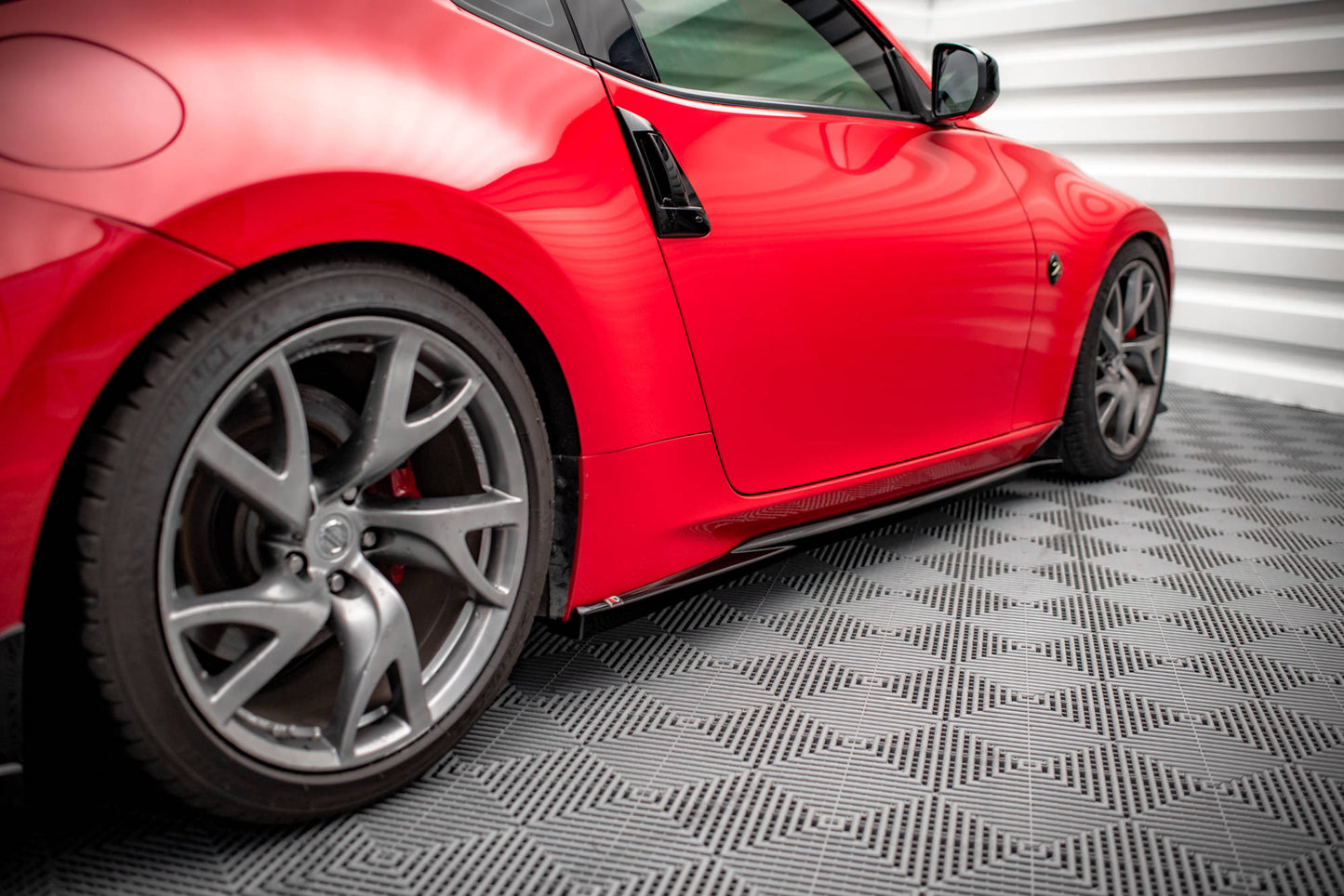 Seitenschweller Ansatz für V.2 für Nissan 370Z  Carbon Look