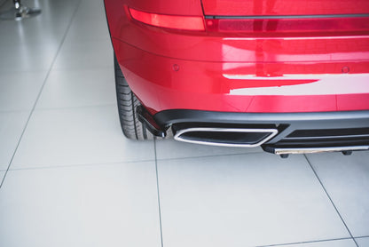 Heck Ansatz Flaps Diffusor für Skoda Kodiaq RS schwarz matt