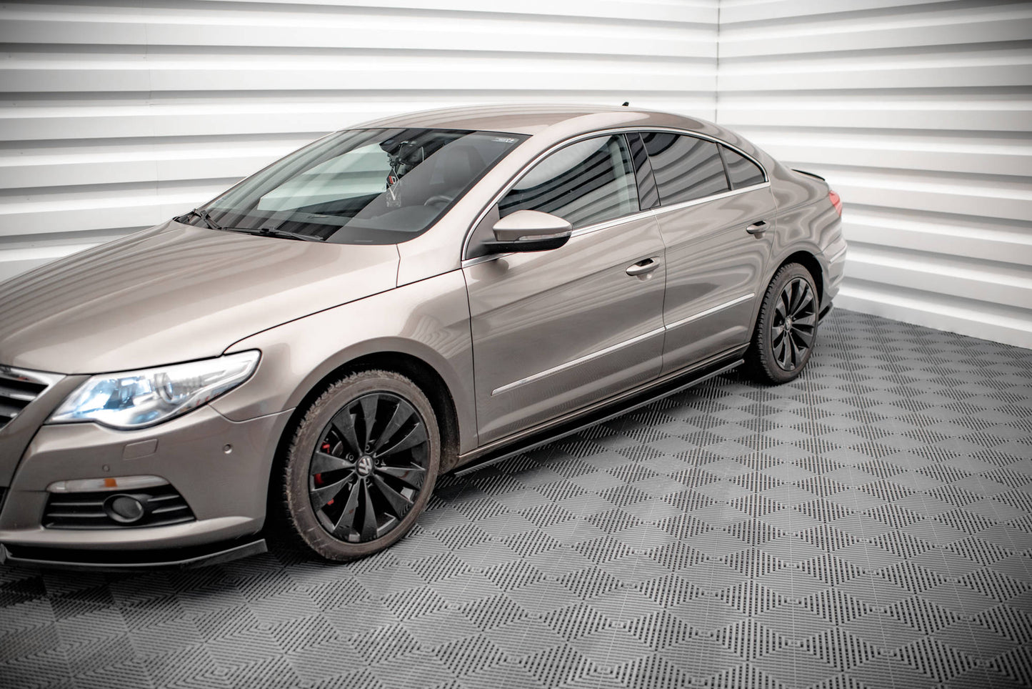 Seitenschweller Ansatz für V.2 für Volkswagen Passat CC Carbon Look