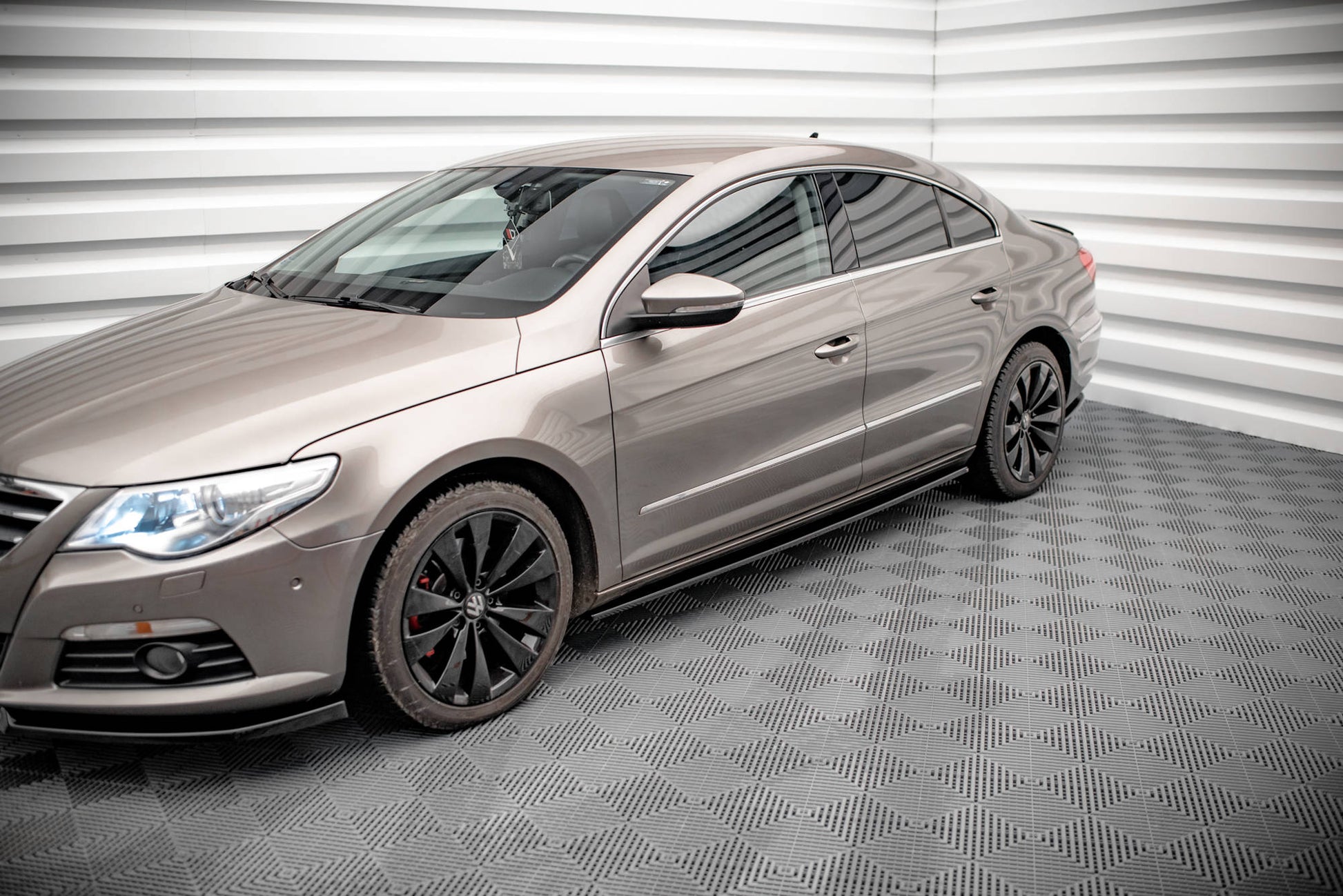 Seitenschweller Ansatz für V.2 für Volkswagen Passat CC Carbon Look